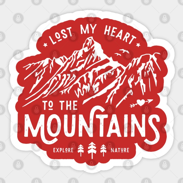 Lost my heart to the Mountains Sticker by posay